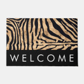 Paillasson Mat d'accueil d'impression Gold Foil Zebra (Devant)