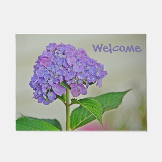 Paillasson Mat d'accueil Purple Hydrangea (Devant)