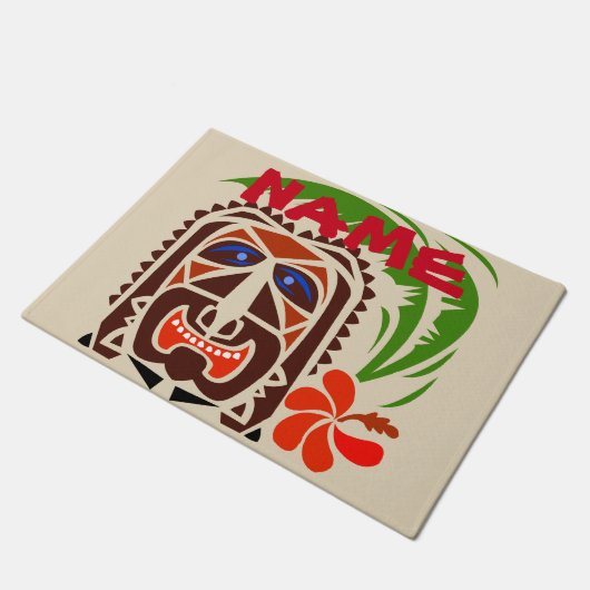 Paillasson Mat d'accueil, Tiki Bar.modifier le texte (Incliné)