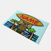Paillasson Mat d'accueil, Tiki & Surf Board Doormat (Incliné)