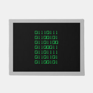 Paillasson Mat de bienvenue du code binaire de l'ordinateur