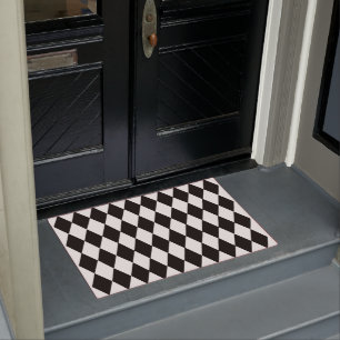 Paillasson Mat de la À damiers noire et blanche