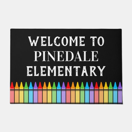 Paillasson Mat de la porte d'accueil de l'école Crayons (Devant)