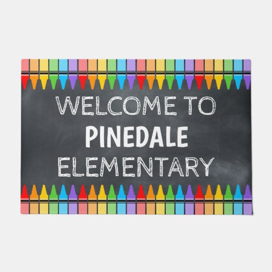 Paillasson Mat de la porte d'accueil de l'école Crayons (Devant)