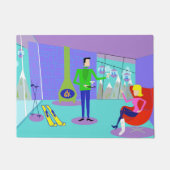 Paillasson Mat de la porte de location de ski rétros (Devant)