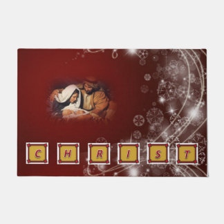 Paillasson Mat de la porte de Noël, Jésus Christ