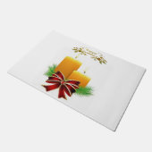 Paillasson Mat de la porte de Noël, Joyeuses fêtes (Incliné)