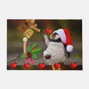 Paillasson Mat de la porte de Noël, Penguin