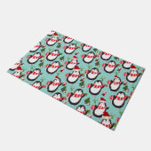 Paillasson Mat de la porte de Noël, Penguin (Incliné)