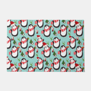 Paillasson Mat de la porte de Noël, Penguin