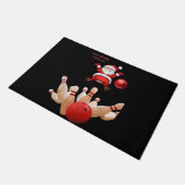 Paillasson Mat de la porte de Noël, Père Noël Bowling (Incliné)