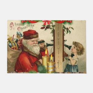 Paillasson Mat de la porte de Noël, Vintage