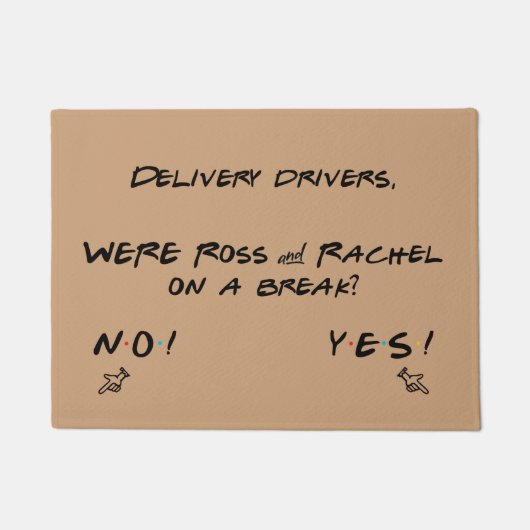 Paillasson Mat de la porte de questions amusante (Devant)