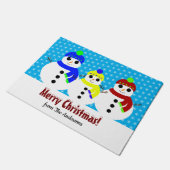 Paillasson Mat de la porte des neigeurs de Noël (Incliné)