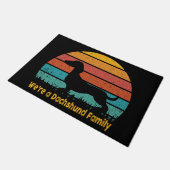 Paillasson Mat de la porte familiale de Dachshund (Incliné)