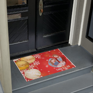 Paillasson Mat de Noël Jésus Naissance -24" x 36" Mat de port