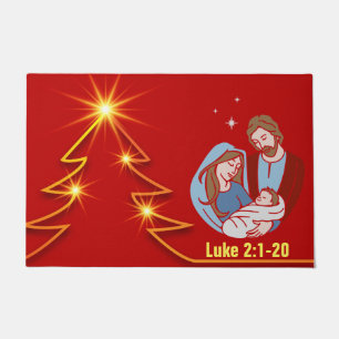 Paillasson Mat de Noël Jésus Naissance -24" x 36" Mat de port