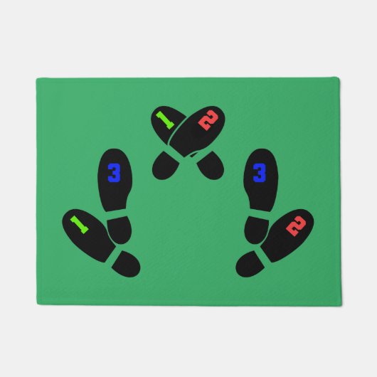 Paillasson Mat de placement du pied (taille des jeunes) 18x24 (Devant)