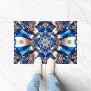 Paillasson Mat de porte avec design couleur argentine