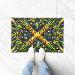 Paillasson Mat de porte avec design Jamaïcain