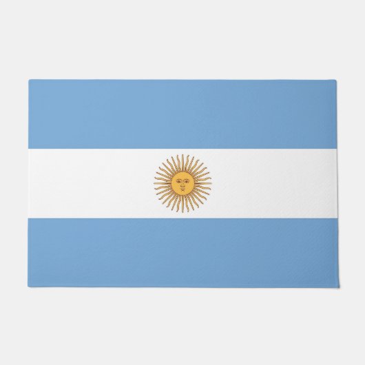 Paillasson Mat de porte avec drapeau d'Argentine (Devant)