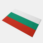 Paillasson Mat de porte avec Drapeau de Bulgarie (Incliné)