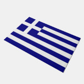 Paillasson Mat de porte avec drapeau de la Grèce (Incliné)