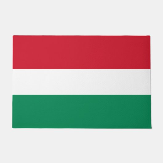 Paillasson Mat de porte avec drapeau de la Hongrie (Devant)