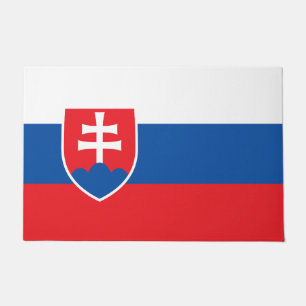 Paillasson Mat de porte avec drapeau de la Slovaquie