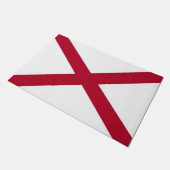 Paillasson Mat de porte avec Drapeau de l'Alabama, USA (Incliné)