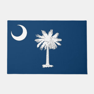 Paillasson Mat de porte avec drapeau de l'État de Caroline du