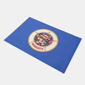 Paillasson Mat de porte avec drapeau de l'état du Minnesota, (Incliné)