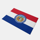 Paillasson Mat de porte avec drapeau de l'État du Missouri, É (Incliné)
