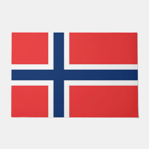 Paillasson Mat de porte avec Drapeau de Norvège