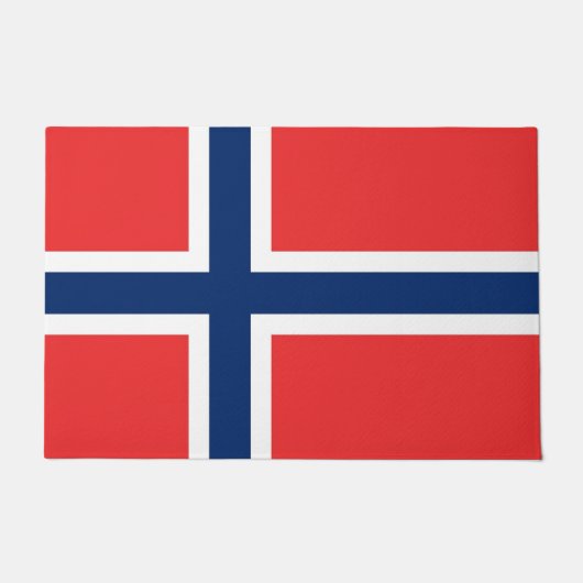 Paillasson Mat de porte avec Drapeau de Norvège (Devant)