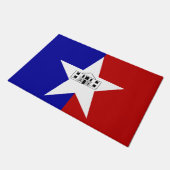 Paillasson Mat de porte avec Drapeau de San Antonio City (Incliné)