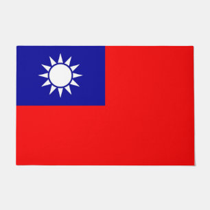 Paillasson Mat de porte avec drapeau de Taïwan