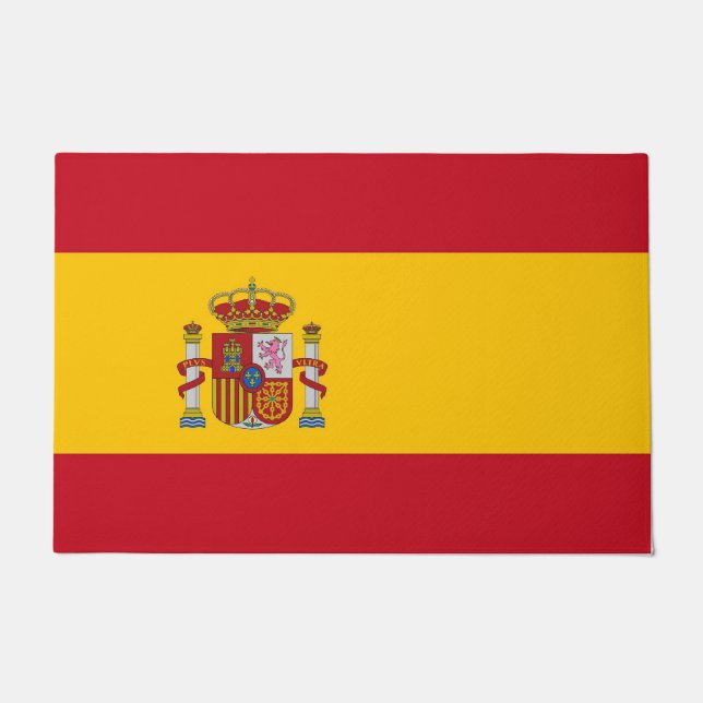Paillasson Mat de porte avec drapeau d'Espagne (Devant)