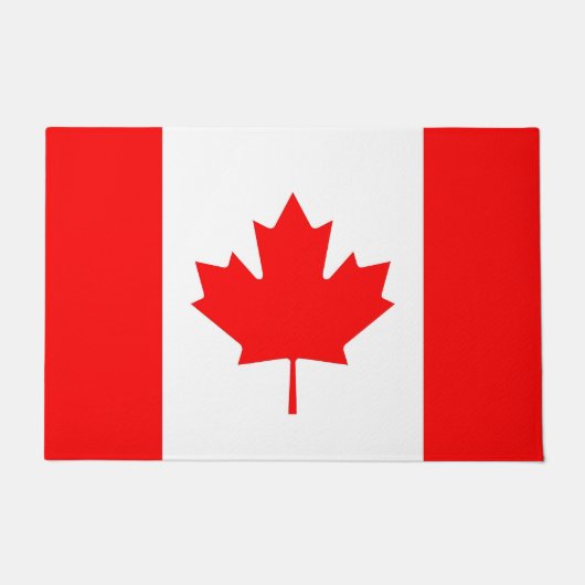 Paillasson Mat de porte avec drapeau du Canada (Devant)