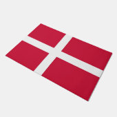 Paillasson Mat de porte avec drapeau du Danemark (Incliné)
