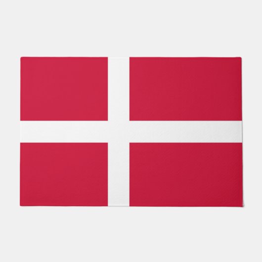 Paillasson Mat de porte avec drapeau du Danemark (Devant)
