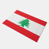Paillasson Mat de porte avec drapeau du Liban (Incliné)