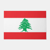 Paillasson Mat de porte avec drapeau du Liban (Devant)