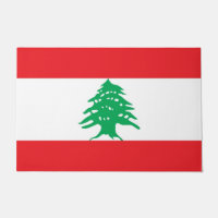 Mat de porte avec drapeau du Liban