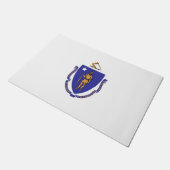 Paillasson Mat de porte avec Drapeau du Massachusetts State,  (Incliné)