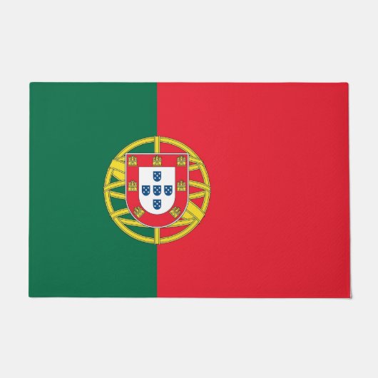 Paillasson Mat de porte avec drapeau du Portugal (Devant)