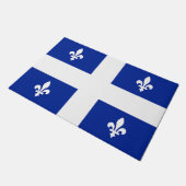 Paillasson Mat de porte avec drapeau du Québec, Canada (Incliné)