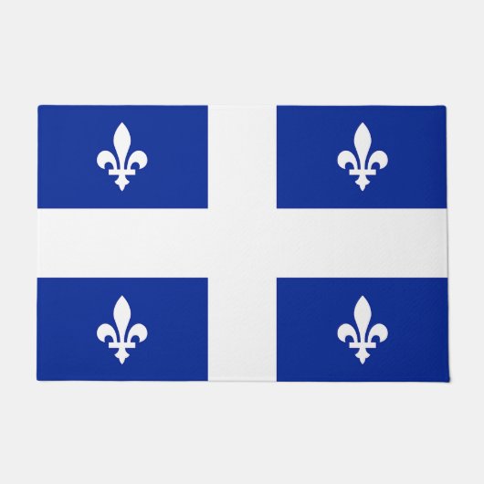 Paillasson Mat de porte avec drapeau du Québec, Canada (Devant)