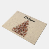 Paillasson Mat de porte d'arbre de Noël primitif (Incliné)