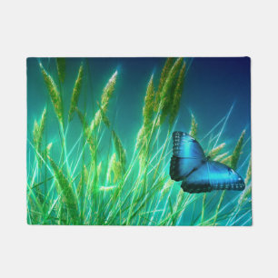 Paillasson Mat de porte de beauté bleu